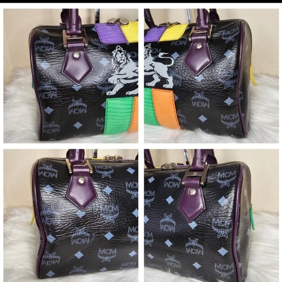 🔹️ MCM🔹️ Limited Edition  black Princess Lion Boston Bag ✨️🖤 - Picture 5 of 13